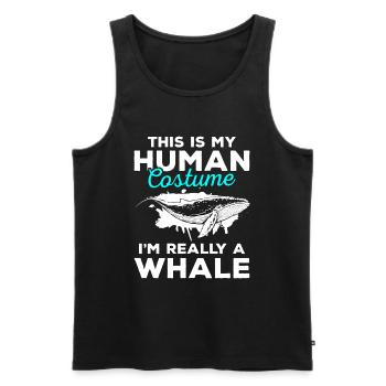 Sea Ocean Marine Life Diver - Men's Premium Organic Tank Top - black - Front - Michal (187cm)