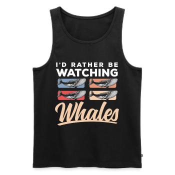 Sea Fish Animal Welfare - Men's Premium Organic Tank Top - black - Front - Michal (187cm)
