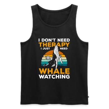 Whales Water Favorite Animal Diving - Men's Premium Organic Tank Top - black - Front - Michal (187cm)