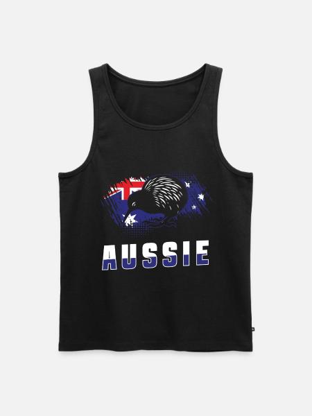 Australia Flag Animals - Men's Premium Organic Tank Top - black