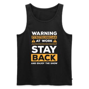 Pyrotechnics Highlight Football Fireworks - Men's Premium Organic Tank Top - black - Front - AI Model Male 178 light (178cm)