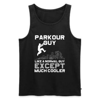 Freerunning Extreme Sports Athletes - Men's Premium Organic Tank Top - black - Front - AI Model Male 178 light (178cm)