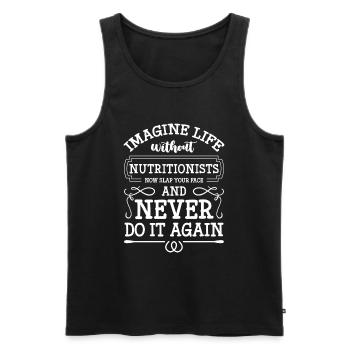 Nutritionist Health Diet Goal - Men's Premium Organic Tank Top - black - Front - Michal (187cm)