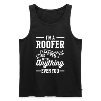 Craftsman House Construction Carpenter - Men's Premium Organic Tank Top - black - Front - AI Model Male 178 light (178cm)