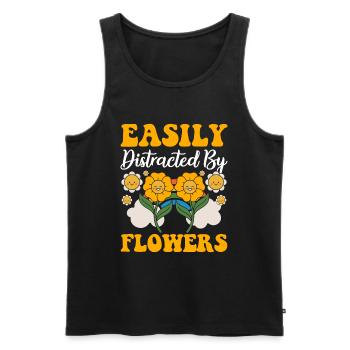 Bouquet Beautiful Green Thumb Couple - Men's Premium Organic Tank Top - black - Front - Michal (187cm)