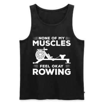 Rowing, Training, Water Sports - Men's Premium Organic Tank Top - black - Front - Michal (187cm)