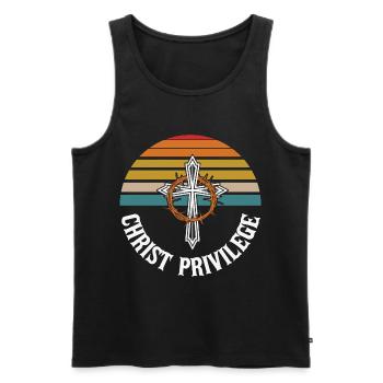 Jesus Gott Christliche Kirche Kreuz Glauben Glauben - Männer Premium Bio Tank Top - Schwarz - Vorne - AI Model Male 178 light (178cm)