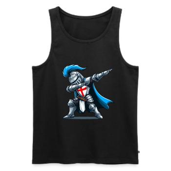 Dabbender Ritter, Mittelalter Kostüm - Männer Premium Bio Tank Top - Schwarz - Vorne - Michal (187cm)