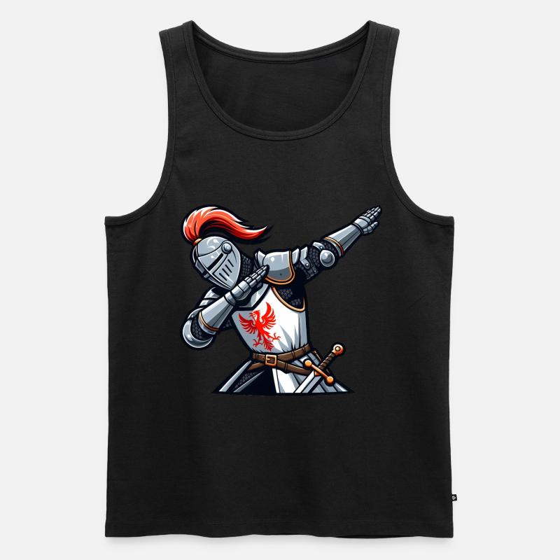 Dabbender Ritter, Mittelalter Kostüm - Männer Premium Bio Tank Top - Schwarz