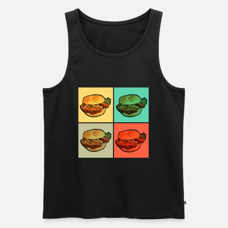Leberkas Fleischkäse Brötchen - Männer Premium Bio Tank Top - Schwarz