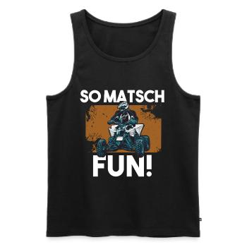 Quad - Männer Premium Bio Tank Top - Schwarz - Vorne - AI Model Male 178 light (178cm)