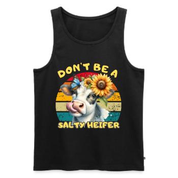 Cow Farmer Funny Farming Cows Animal Farm - Men's Premium Organic Tank Top - black - Front - Michal (187cm)