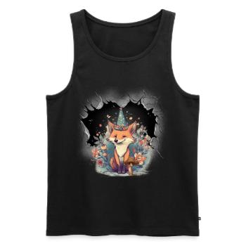 mystisch Fuchs Füchse Märchen Märchenfigur Kind - Männer Premium Bio Tank Top - Schwarz - Vorne - AI Model Male 178 light (178cm)