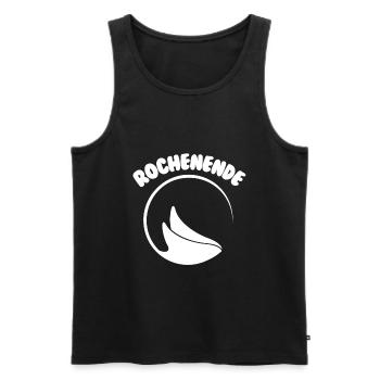 Funny Ray End Gift for Manta Ray Fans - Men's Premium Organic Tank Top - black - Front - AI Model Male 178 light (178cm)