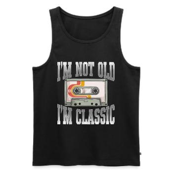 Cassette Musicale Legend Vintage Edition Limitée - Débardeur bio Premium Homme - noir - Devant - Michal (187cm)