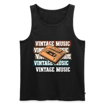 Cassette Legend Vintage Limited Edition - Men's Premium Organic Tank Top - black - Front - Michal (187cm)