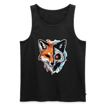 Halloween Fuchs Skelett - Männer Premium Bio Tank Top - Schwarz - Vorne - AI Model Male 178 light (178cm)