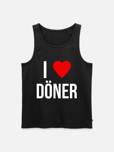 ME ENCANTA EL KEBAB - Camiseta de tirantes ecológica prémium para hombre - negro