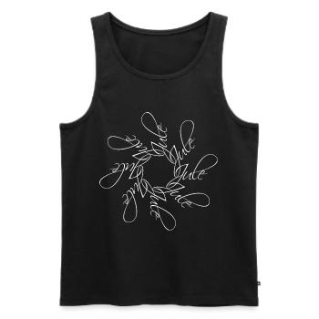 Jule Name Name Mandala - Men's Premium Organic Tank Top - black - Front - AI Model Male 178 light (178cm)
