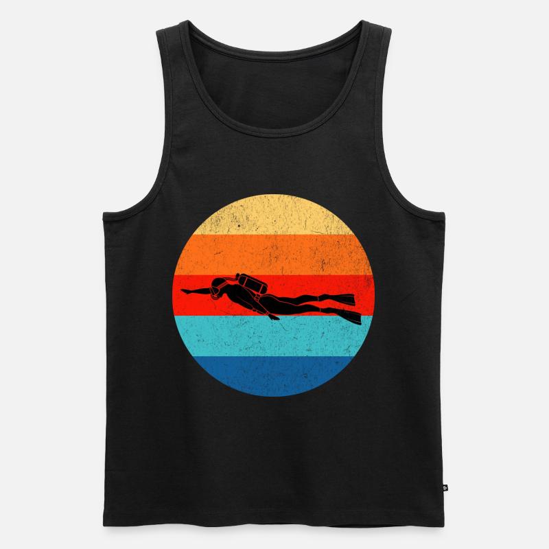 Tauchen Taucher - Männer Premium Bio Tank Top - Schwarz