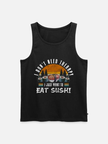 Sushi Bar Chopsticks Maki - Men's Premium Organic Tank Top - black