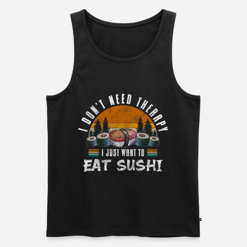Sushi Bar Stäbchen Maki - Männer Premium Bio Tank Top - Schwarz