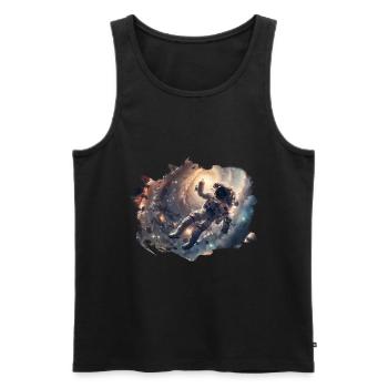 Astronaut Space - Men's Premium Organic Tank Top - black - Front - AI Model Male 178 light (178cm)