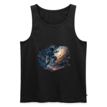 Astronaut Space - Men's Premium Organic Tank Top - black - Front - AI Model Male 178 light (178cm)
