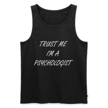 Psychologist Funny Sayings - Men's Premium Organic Tank Top - black - Front - Michal (187cm)