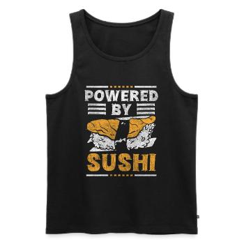 Sushi Reis Nigiri - Männer Premium Bio Tank Top - Schwarz - Vorne - AI Model Male 178 light (178cm)