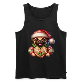 mignon carlin Noël famille du Père Noël - Débardeur bio Premium Homme - noir - Devant - Michal (187cm)