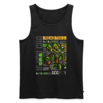 Gamer Nerd Liga Controller - Männer Premium Bio Tank Top - Schwarz - Vorne - Michal (187cm)
