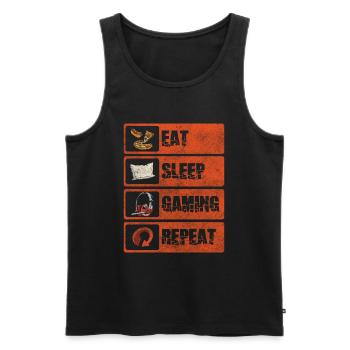 Zocker Legende Controller - Männer Premium Bio Tank Top - Schwarz - Vorne - Michal (187cm)