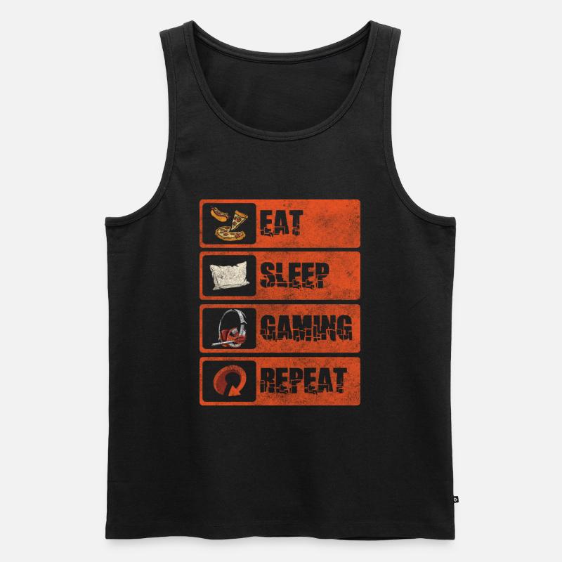 Zocker Legende Controller - Männer Premium Bio Tank Top - Schwarz
