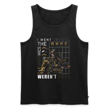 Gaming Online Graphics Games - Men's Premium Organic Tank Top - black - Front - AI Model Male 178 light (178cm)