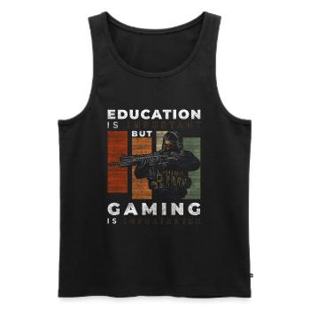 Gamer PC Masterrace Grafik Controller - Männer Premium Bio Tank Top - Schwarz - Vorne - AI Model Male 178 light (178cm)