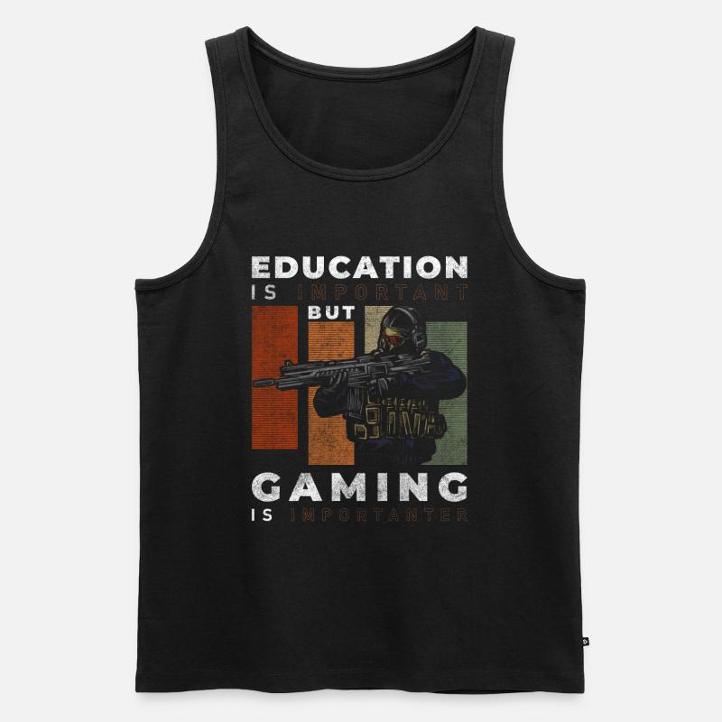 Gamer PC Masterrace Grafik Controller - Männer Premium Bio Tank Top - Schwarz
