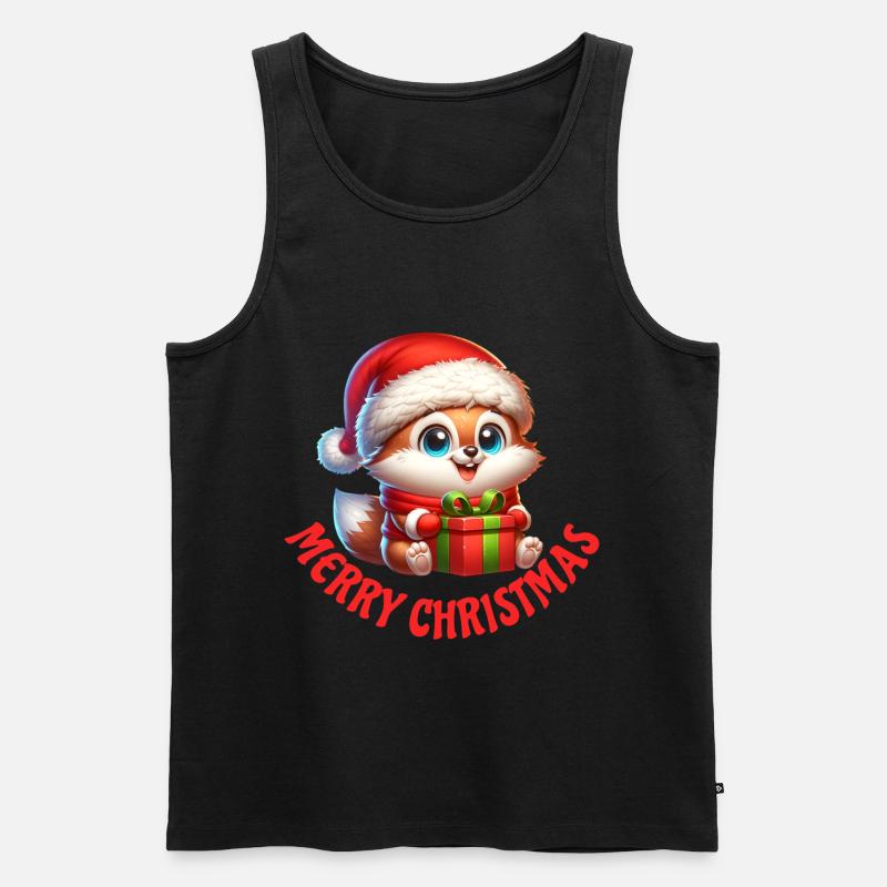 Natale - Canottiera ecologica premium da uomo - nero