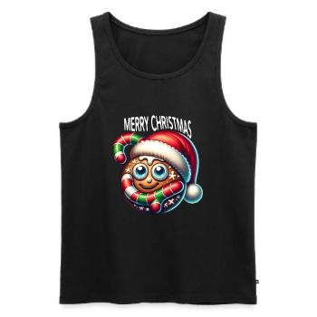 Christmas - Men's Premium Organic Tank Top - black - Front - Michal (187cm)