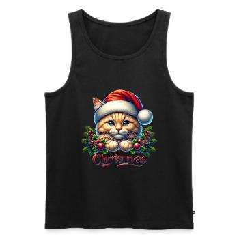 Christmas - Men's Premium Organic Tank Top - black - Front - Michal (187cm)