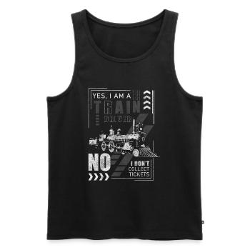 Modellbahn Liebhaber Spielzeug Schienen - Männer Premium Bio Tank Top - Schwarz - Vorne - AI Model Male 178 light (178cm)