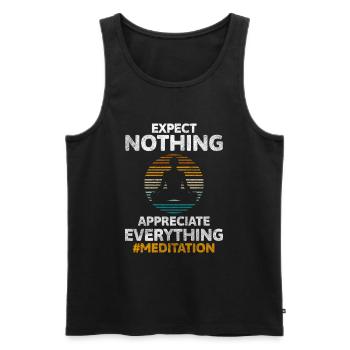 Yoga Soul Namaste Karma - Men's Premium Organic Tank Top - black - Front - Michal (187cm)
