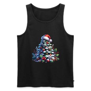 Weihnachtsbaum Mütze Nikolaus Geschenk - Männer Premium Bio Tank Top - Schwarz - Vorne - AI Model Male 178 light (178cm)