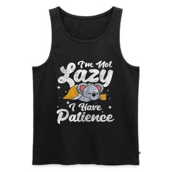 Koala Bear Eucalyptus Zoo Animal Welfare - Men's Premium Organic Tank Top - black - Front - AI Model Male 178 light (178cm)
