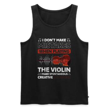 Violin Instrument Violin Player Exercise - Men's Premium Organic Tank Top - black - Front - AI Model Male 178 light (178cm)