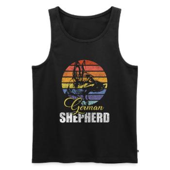 Schäferhund Wachhund Haustier - Männer Premium Bio Tank Top - Schwarz - Vorne - AI Model Male 178 light (178cm)