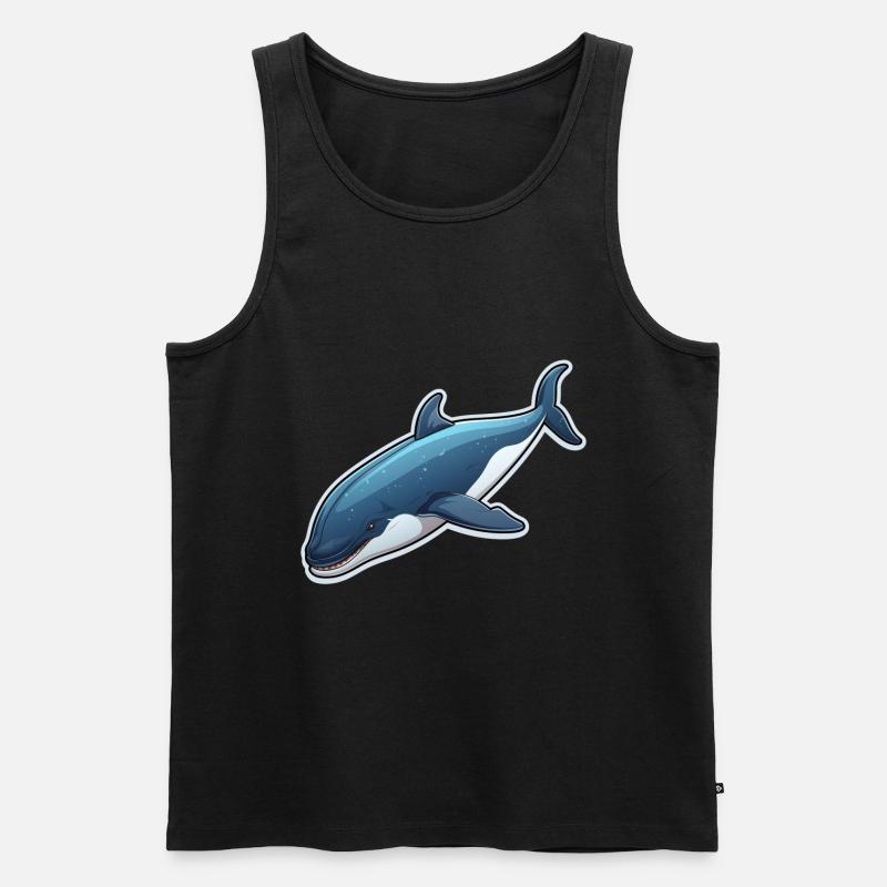 Wal Walfisch - Männer Premium Bio Tank Top - Schwarz