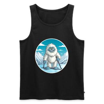 Yeti - Men's Premium Organic Tank Top - black - Front - Michal (187cm)