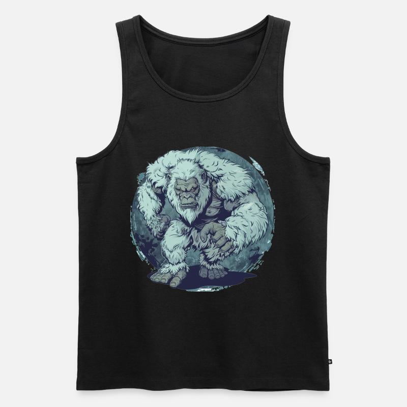 Yeti - Männer Premium Bio Tank Top - Schwarz