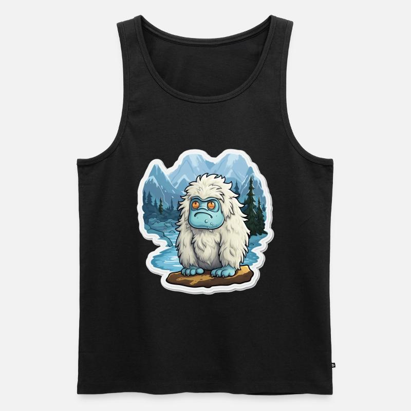 Yeti - Männer Premium Bio Tank Top - Schwarz